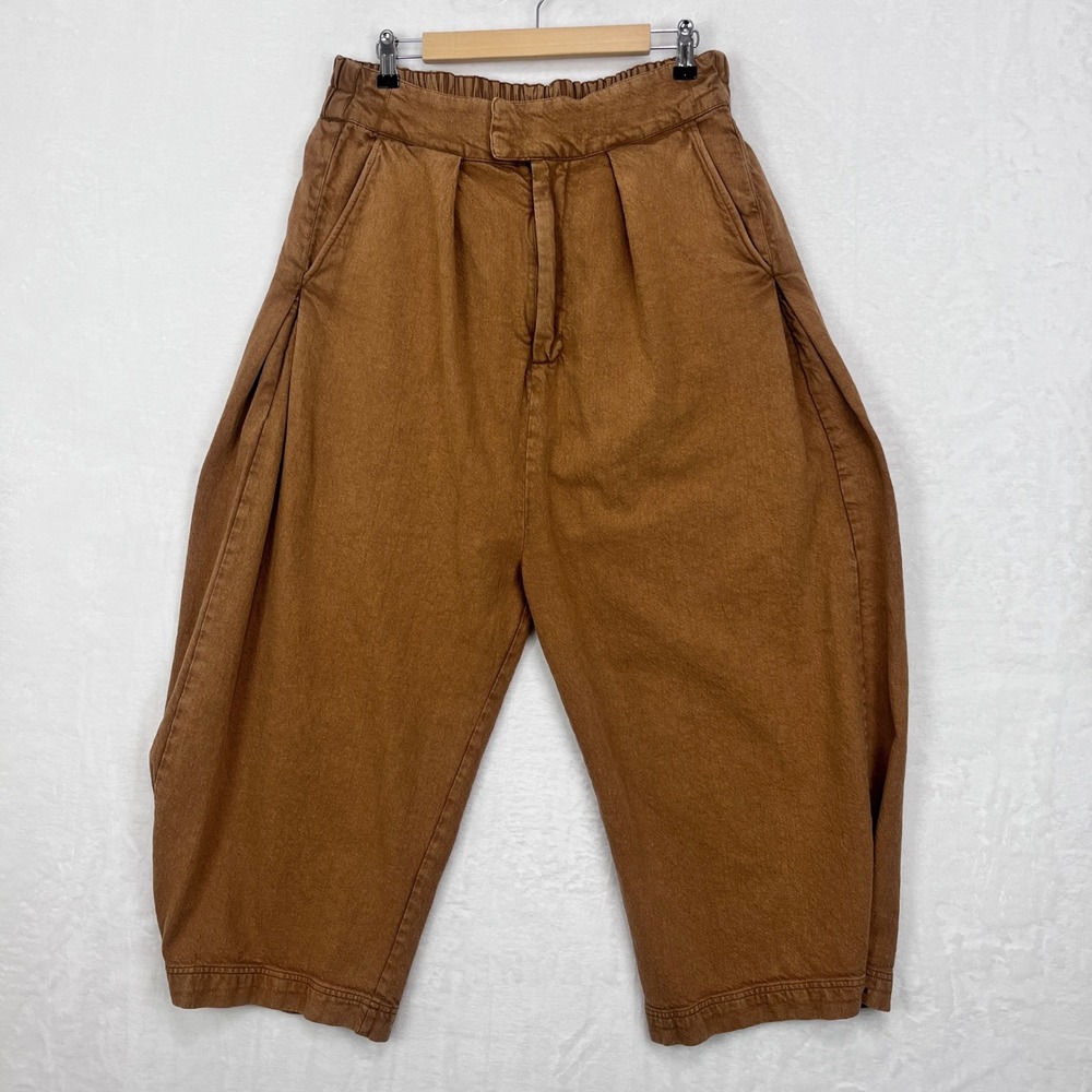 Free People Cool Harbor Wide-Leg Pants Womens XL Camel Brown High Rise - Picture 3 of 14